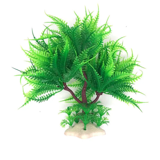 Artificial Aquarium Plastic Pine Tree Fish Tank Plants Decoration Green Red Water Grass Viewing Decorations Simulated Decor