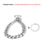 Strong Choke Chain Dog Collar Luxury 15MM 18K Gold Stainless Steel Cuban Link Metal Necklace for Small Medium Large Dogs Pitbull