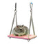 1Pcs  Swing Toy Pet Hamster Toys Hanging Gadget Wooden Cage Accessories Supplies Amuse Mouse Natural Wood Toy for Small Pets