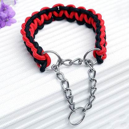 130cm Pet Dog Leash Double Row Adjustable Pet Collar Nylon Leash Double Colors Canvas For Medium Large Dogs Accessoires Hot-Sale
