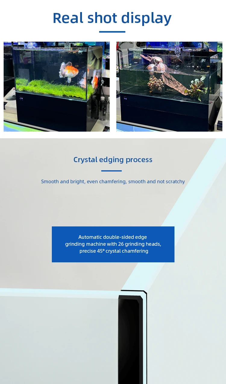 Multiple filtration tabletop glass fish tank artificial aquarium multifunctional desktop fish tank without base cabinets