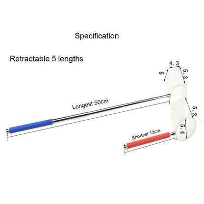 18-53CM 3D Aquarium Fish Tank Retractable Catch Net Stainless Steel Rod Fishing Round Square Pocket Shrimp Catching Nets
