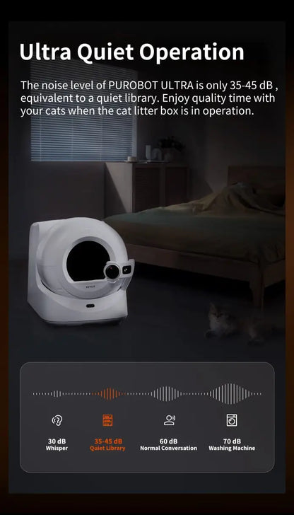 Automatic Litter Pan with Rotating CameraSealed and Odor-InsulatedMultiple Litter AvailableEasy-to-Clean Cat Litter Boxes
