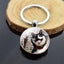 Animals Key Chains Siberian Husky Double Side Keychain Dog Photo Glass Cabochon Keyring Animals Jewelry