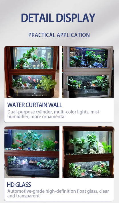 Cade The Latest Coral Super White Glass Aquarium Fish Wide No Border Aquarium Tank