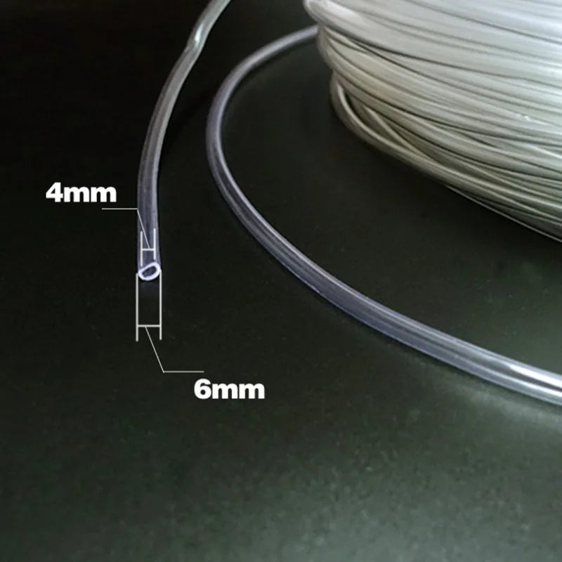 4*6mm Aquarium Tube Reinforced Transparent Aquarium Oxygen Pump Hose Air Bubble Stone Fish Tanks Pond Pump Tube accessories
