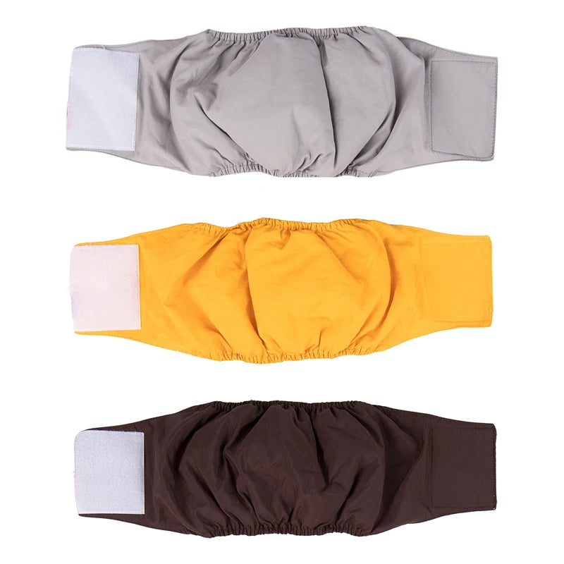 3 Pack Dog Belly Bands Washable Reusable Dog Diapers High Absorbing Male Dog Cat Wrap Panties Pet Incontinence Nappies