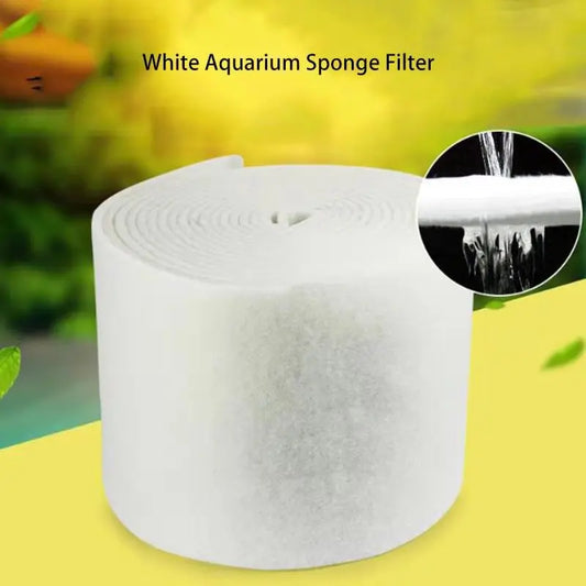 50cmx50cmx2.5cm Filtration Foam Aquarium Fish Tank Biochemical Filter White Sponge Pad Skimmer Long Use Time Sponge Supply Tank