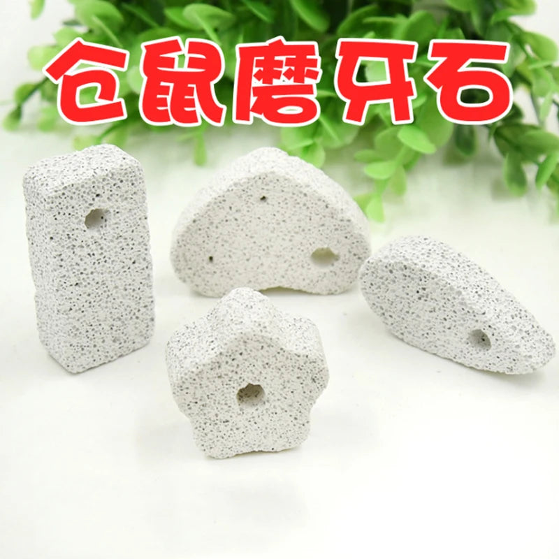 Guinea Pig Hamster Rabbit Teeth Grinding Stone Minerals Molar Stone Chew Toys for Chinchilla Dog Totoro Small Animal Supplies
