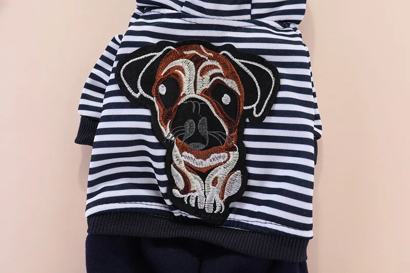 Dog Jumpsuit Spring Overalls For Dogs Hoodies Pants Set Costume French Bulldog Yorkie Chihuahua Clothes for Small Dogs Tracksuit