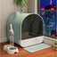 Hot Sale Easy Cleaning Closed Activated Carbon Deodorizing Semi-automatic Cat Litter Box