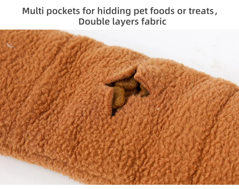 Dog Squeak Toys Pet Sniffing Plush Snails Toys Tibetan Food Molar Puzzle Dog Toys Interactive Dog Puzzle Toy Feeder Pet Supply