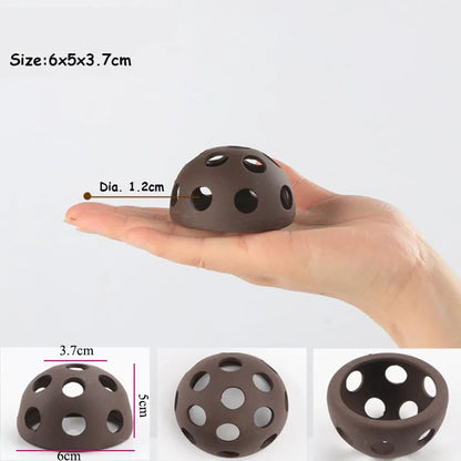 1pcs Ceramic House For Aquarium Fish Shrimps Spawn Shelter Breed House Pottery Scorpion House Canister Simulation Stone Ornament