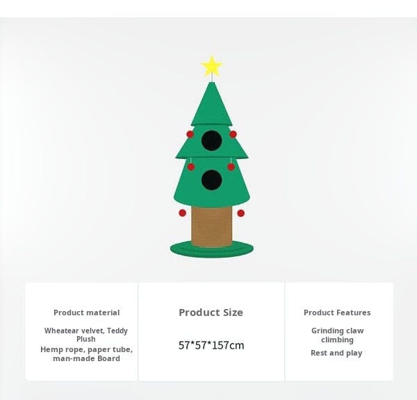 Christmas Tree Cat Climbing Frame Cat Toys Climbing Pole Cats and Dogs Universal Extremely Christmas Atmosphere Feeling