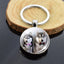 Animals Key Chains Siberian Husky Double Side Keychain Dog Photo Glass Cabochon Keyring Animals Jewelry