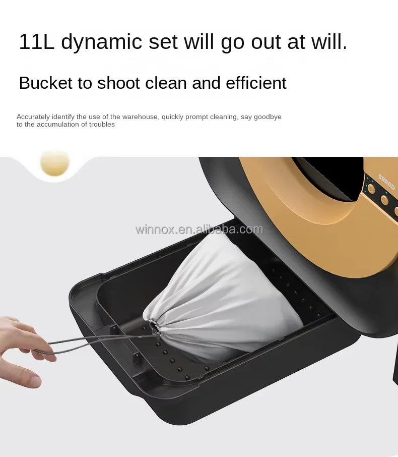 Mascotas accesorios Extra Large Smart Cat toilet Low Noise Automatic Cleaning Cat Litter Box with App Remote Control