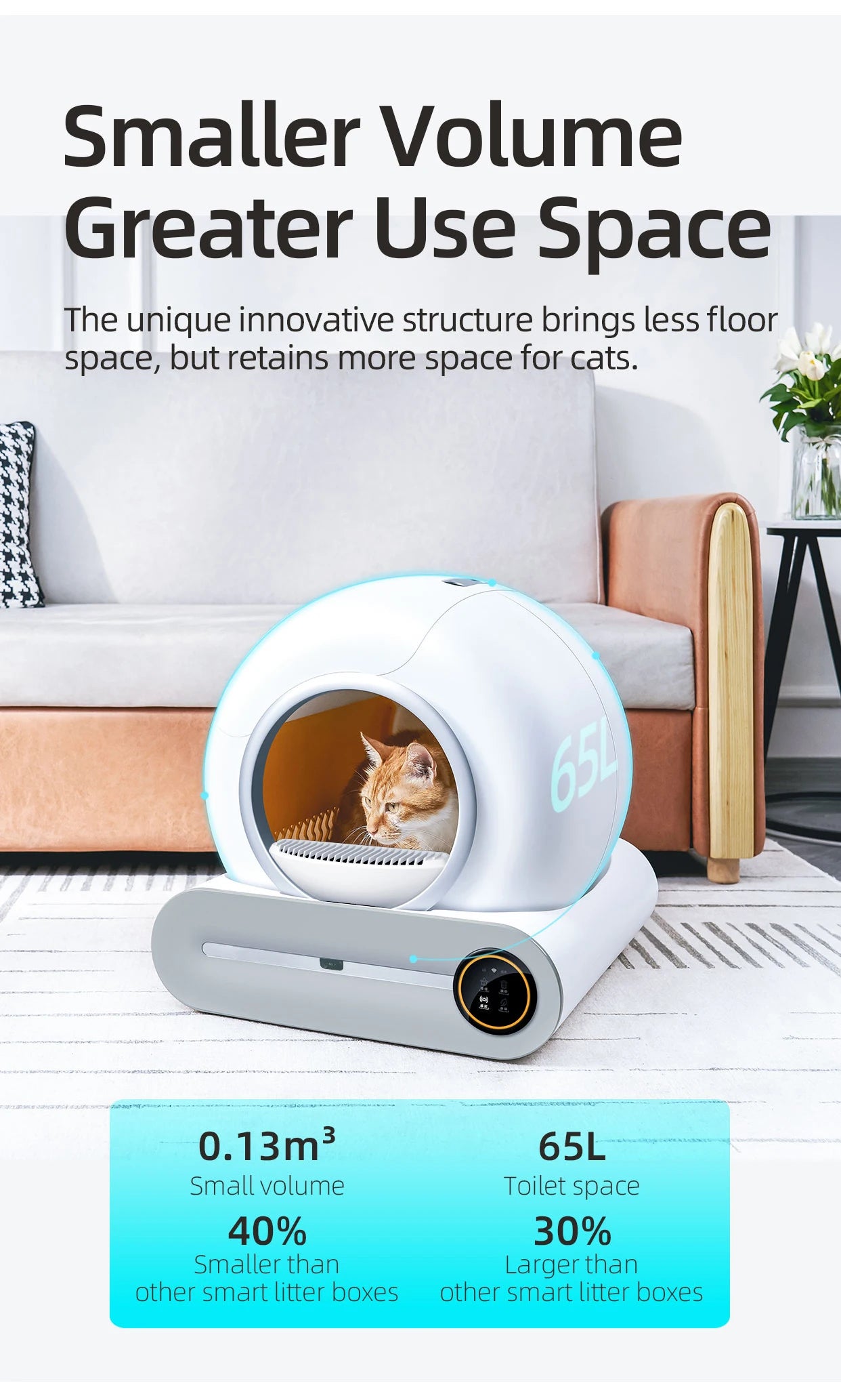 Factory Wholesale	APP Control	Odor Isolation	automatic cat toilet electric	cat toilet sand	enclosed large cat litter box