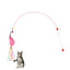 Creative Cat Toy Natural Feather Elasticity Pole Kitten Fishing Funny Cat Hairball With Bell Interactive Stick Fast Shipping