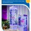 Flyfirm 32 Inch 8-Color Changing Sensory Bubble Aquarium with LED Lights 12 Floating Fish, Perfect for Autism,Anxiety Therapy