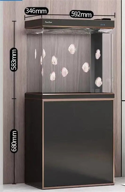 Filter aquarium living room Large  floor-to-ceiling glass fish tank ecological water-free aquarium