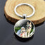 Animals Key Chains Siberian Husky Double Side Keychain Dog Photo Glass Cabochon Keyring Animals Jewelry