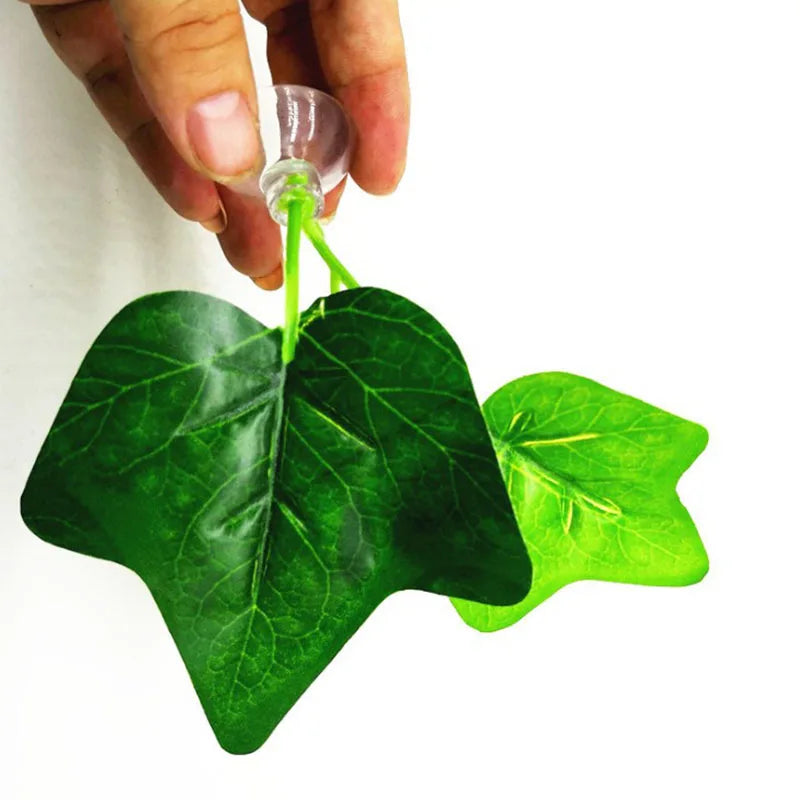 1Pc Artificial Aquarium Leaf Plants Decoration Betta Fish Rest Spawning Ornamental Plant Betta Fish Play Relax Hide Leaf Hammock