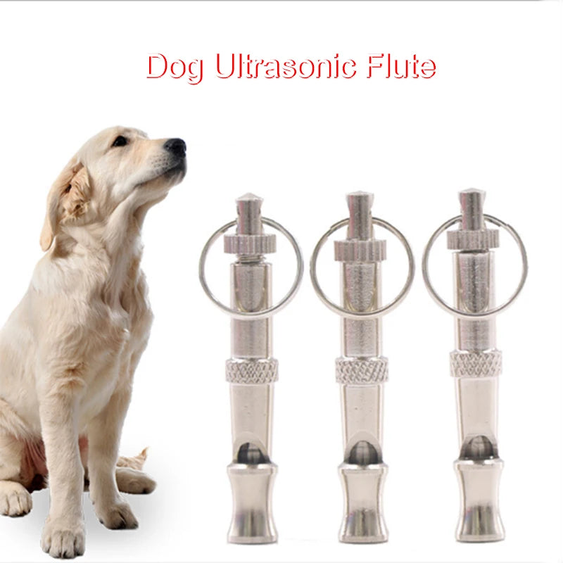 Puppy Pet Dog Whistle Two-tone Ultrasonic Flute Stop Barking Ultrasonic Sound Repeller Cat Dog Training Equipment Keychain