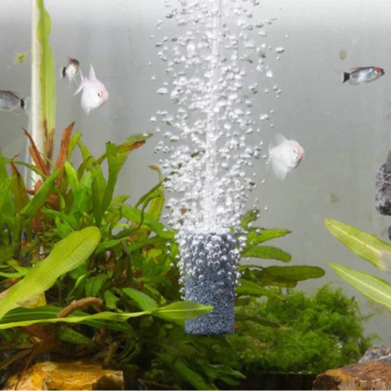 1pc Cylindrical  Aquarium Air Bubble Stone Aerator for Aquarium Fish Tank Accessories Pump Hydroponic Oxygen Plate Mini Air Pump