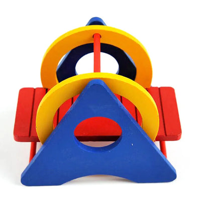 Small Pet Hamster Toys Guinea Pig Toy Wood Swing Funny Colorful Hamster Wing Set Natural Wood Pet Hammock Hamster Accessories
