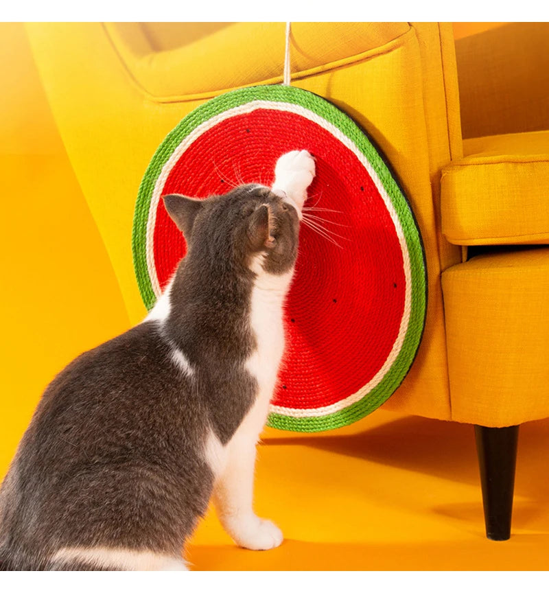 Natural Sisal Cat Scratching Board Fruit Carrot Cat Furniture Claw Sharpener Kitten Hanging Exercise Tool Quality Cat Scratcher