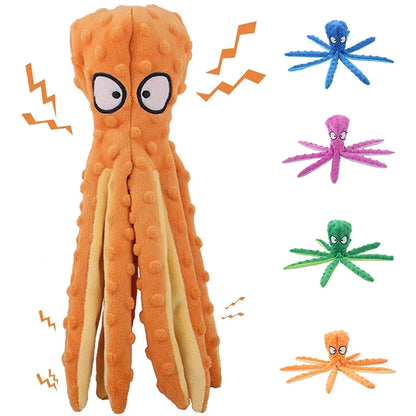 Funny Pet Toys Animal Shaped Bite Resistant Chew Toys Dog Interactive Tooth Cleaning Molar Toys Soft Plush Squeaky Sounder