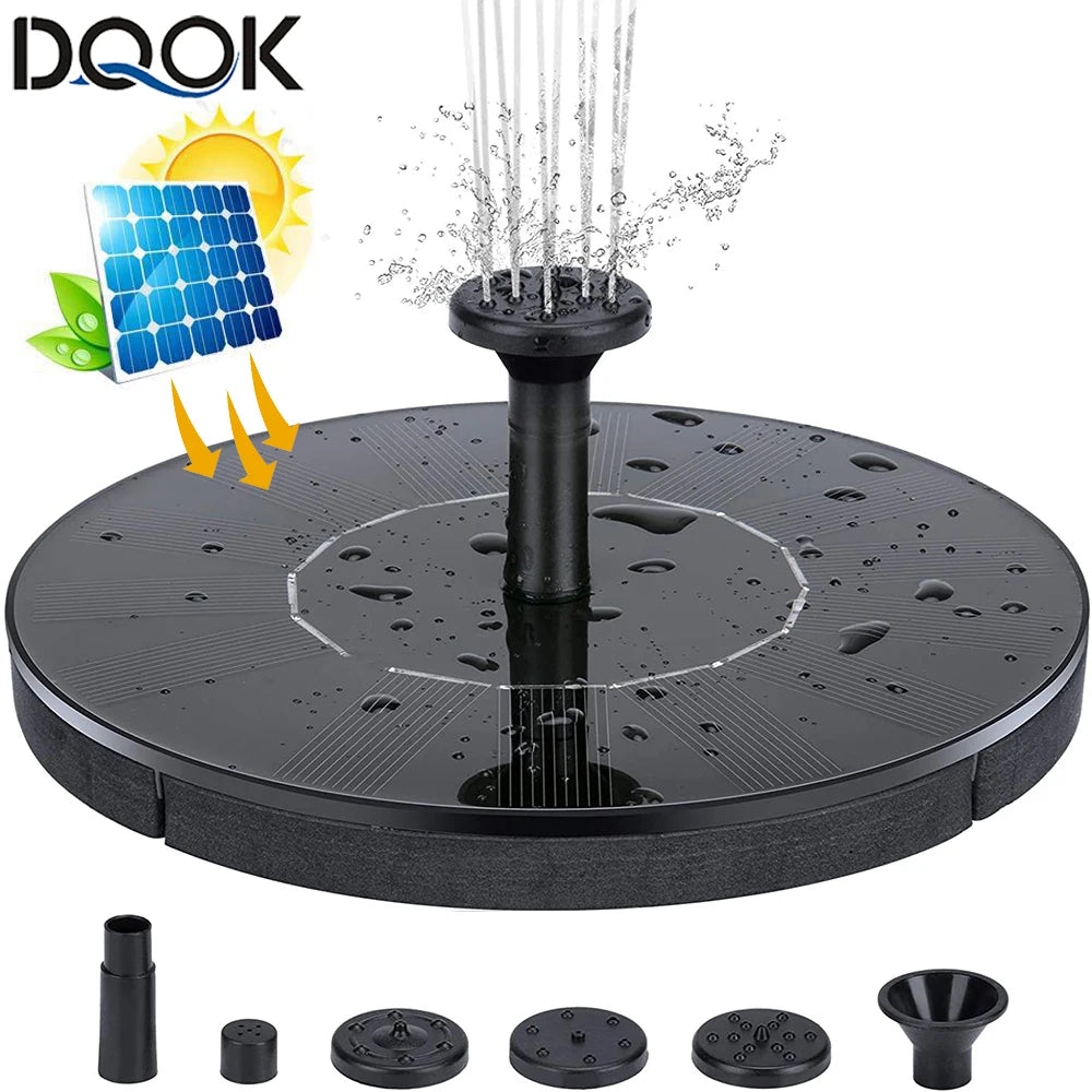 Waterfall Fountain Mini Solar Water Fountain Pool Pond Garden Decoration Outdoor Bird Bath Solar Powered Fountain Floating Water