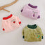 Soft Warm Velvet Dog Hoodies Puppy Winter Coat Strawberry Avocado Dog Clothes for Small Dogs Cold Weather Pullover Pet Apparel