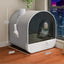 Hot Sale Easy Cleaning Closed Activated Carbon Deodorizing Semi-automatic Cat Litter Box