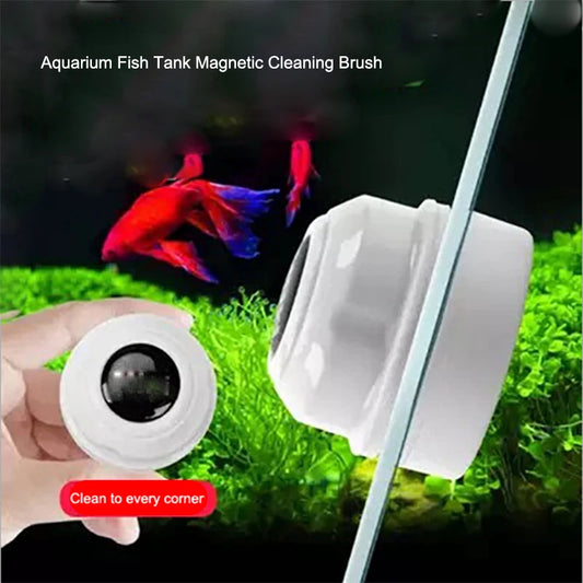 1Pcs Mini Magnetic Aquarium Tank Tools Brushes Floating Clean Glass Window Algae Scraper Cleaner Aquarium Brush Cleaning Tools