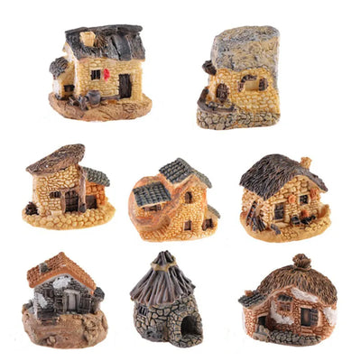 New Resin Small House Aquarium Ornaments Decorations Artificial House for fish Tank Resin Aquarium Ornament Fish Tank Background