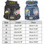 Classic Dog Denim Jacket Spring Autumn Pet Clothes for Small Medium Dogs Beagle Bulldog Lapel Vest Dark Washed Jeans Coat