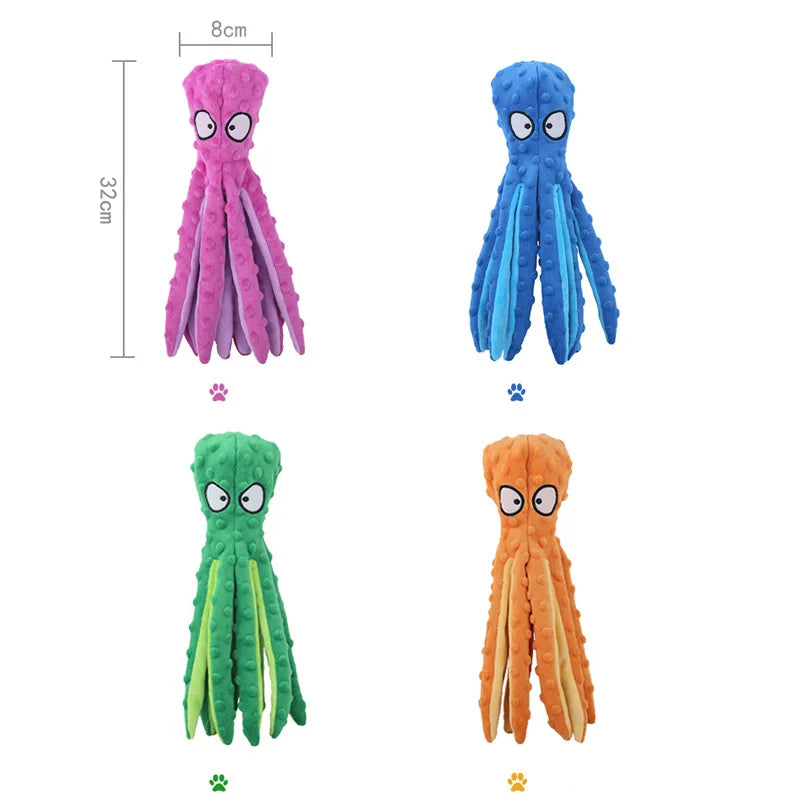 Pet Plush Dog Toy Voice Octopus Shell Puzzle Toy Bite Resistant Interactive Pet Dog Teeth Cleaning Chew Toy Pet Supplies