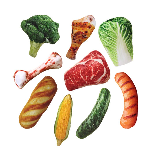 Canvas Dog Cat Toy Simulation Potato Sausage Bone Design Dog Stuffed Toys for Small Medium for Dogs Funny Game Puppy Accessories