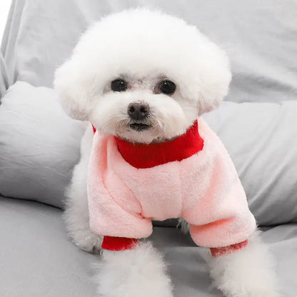 Soft Warm Velvet Dog Hoodies Puppy Winter Coat Strawberry Avocado Dog Clothes for Small Dogs Cold Weather Pullover Pet Apparel