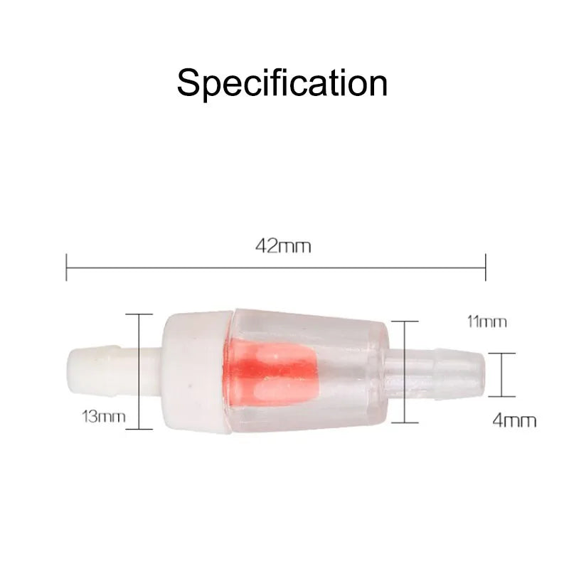 5pcs/lot White Red Aquarium Air Pump Check Valve Fish Tank One Way Non-Return Check Valve Aquarium Co2 System Air Pump