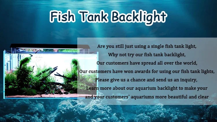 Customized Different Size Fish Tank Coral LED Aquarium fresh water plant fish light for tank