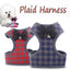 Plaid Dog Harness and Leash Set for Small Medium Dogs Cats Puppy French Bulldog Pet Bowtie Tuxedo Vest Harness
