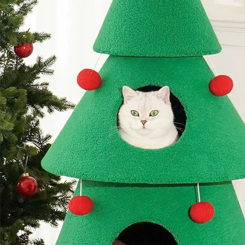 Christmas Tree Cat Climbing Frame Cat Toys Climbing Pole Cats and Dogs Universal Extremely Christmas Atmosphere Feeling