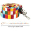 Rainbow Color Pet Dogs Collar Harness Set 120cm Puppy Leash Outdoor Walking Exercise Dogs Supplies PU Anti-Escape Cat Collars