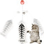 Creative Cat Toy Natural Feather Elasticity Pole Kitten Fishing Funny Cat Hairball With Bell Interactive Stick Fast Shipping