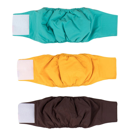 3 Pack Dog Belly Bands Washable Reusable Dog Diapers High Absorbing Male Dog Cat Wrap Panties Pet Incontinence Nappies
