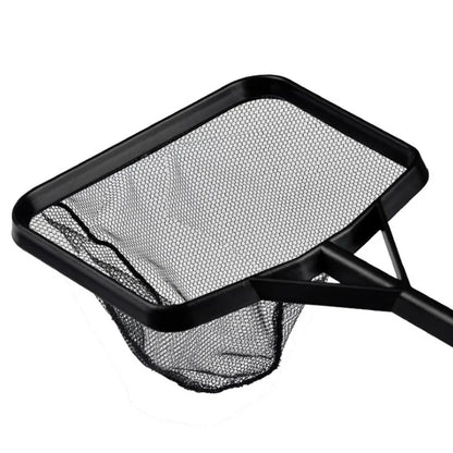 Black Aquarium Accessories Long Handle Square Aquarium Fish Tank Fishing Net Landing Net for Fish Durable Products Accessories