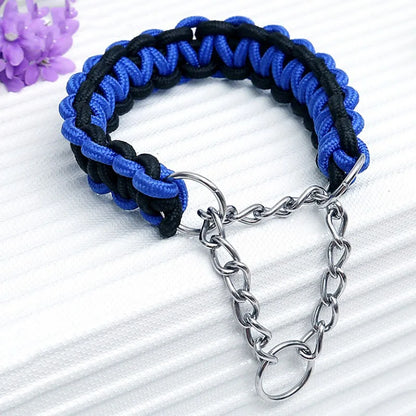 130cm Pet Dog Leash Double Row Adjustable Pet Collar Nylon Leash Double Colors Canvas For Medium Large Dogs Accessoires Hot-Sale