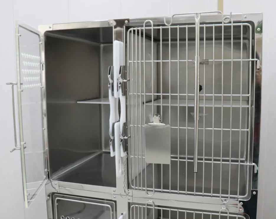dog cat cage bank veterinary modular cage banks